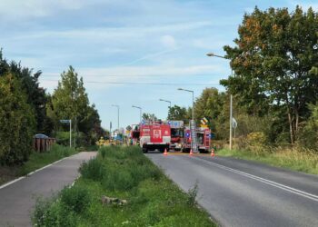 Pożar warsztatu w Wawrowie