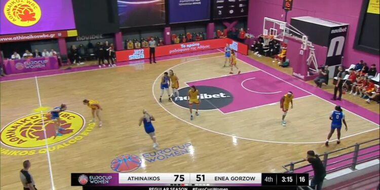 Fatalna trzecia kwarta i gorzowianki z wysoką porażką w Atenach