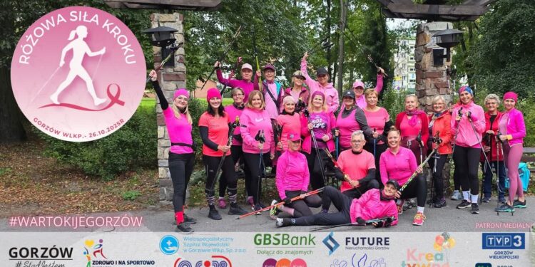 Nordic walking na różowo