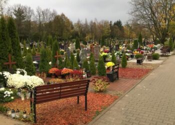 Porządki na cmentarzu przed dniem Wszystkich Świętych