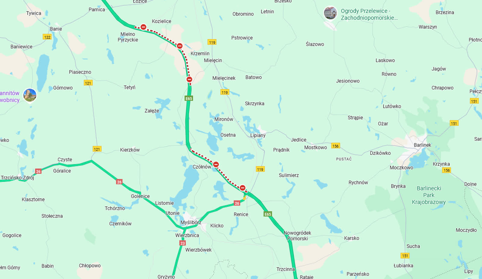 Wypadek na S3. Objazd starą „trójką”