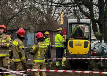 Słup ognia sięgał 20 metrów. Powodem rozszczelnienie gazociągu
