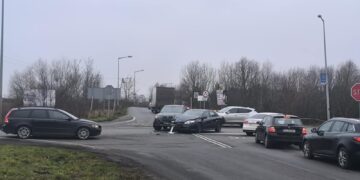 Stłuczka na skrzyżowaniu Walczaka – Bermudy – Wojcieszyce