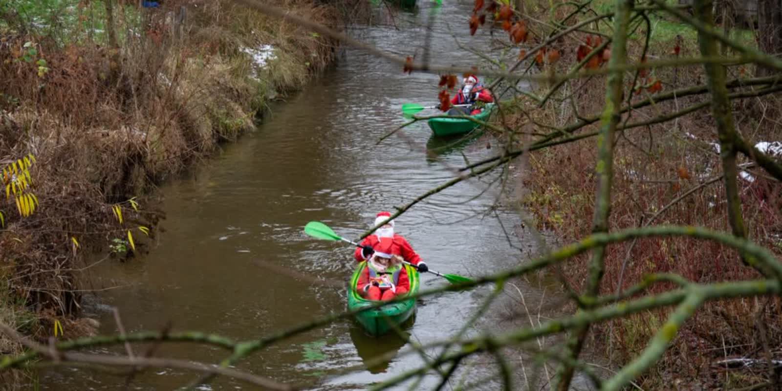 Święty w kajaku, czyli Mikołajkowy Spływ Kłodawką w Gorzowie