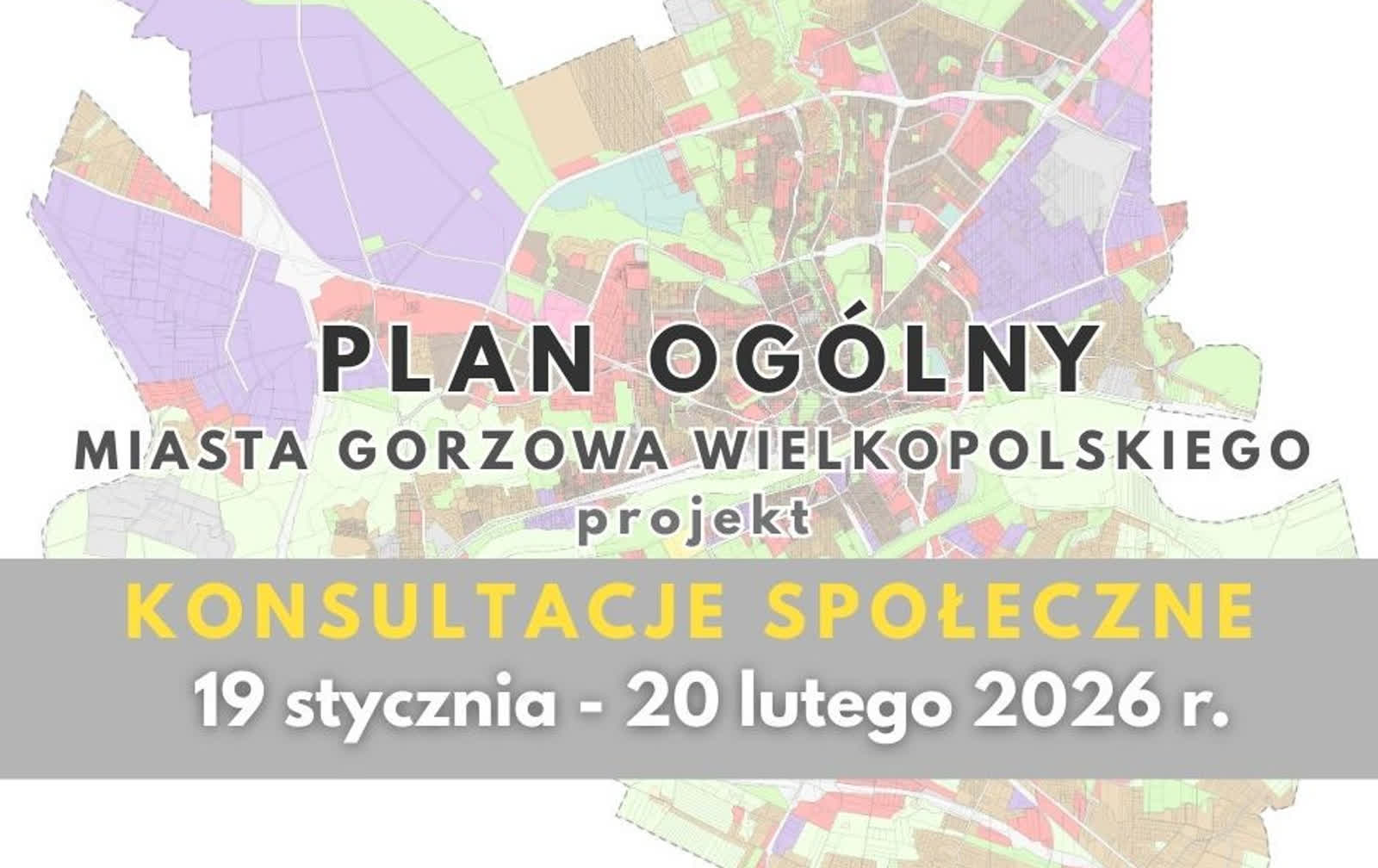 Konsultacje dot. planu ogólnego miasta. W poniedziałek spotkanie otwarte