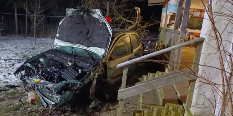 Wypadek w Wysokiej. Fot. KM PSP Gorzów