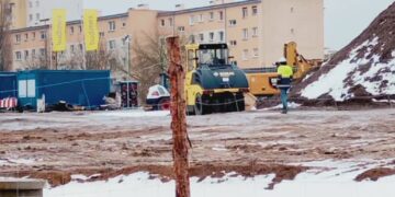 Zima utrudnia prace na północnej obwodnicy