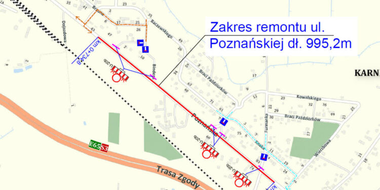 W przyszłym tygodniu rusza remont ul. Poznańskiej