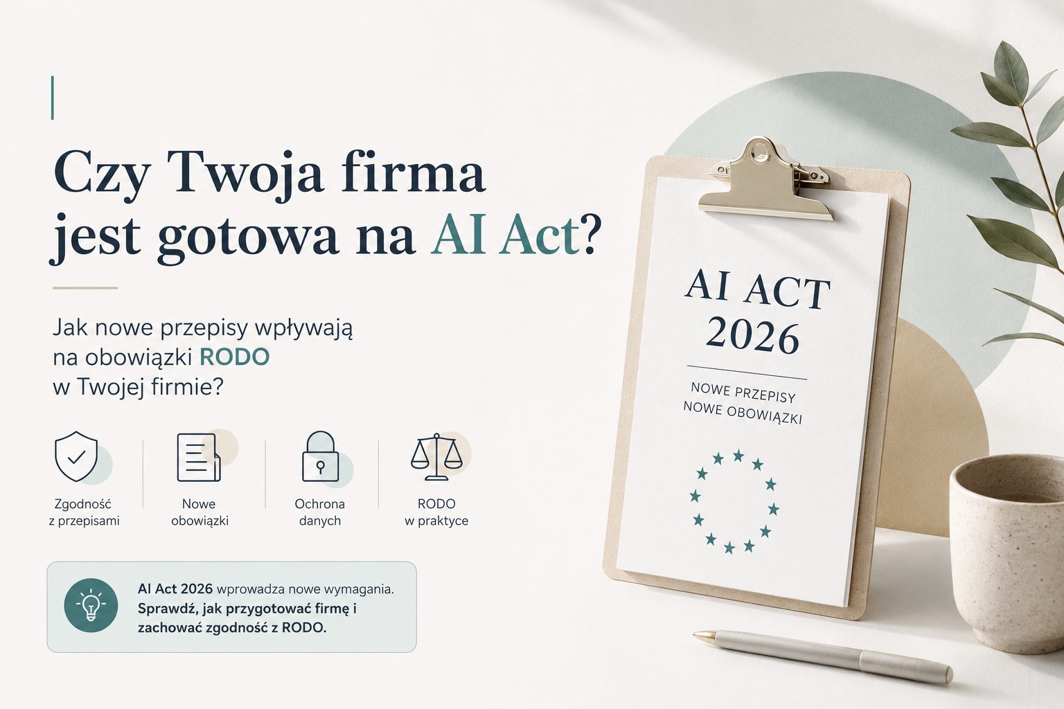 Czy Twoja firma jest gotowa na AI Act? Jak nowe przepisy wpływają na obowiązki RODO w Twojej firmie?
