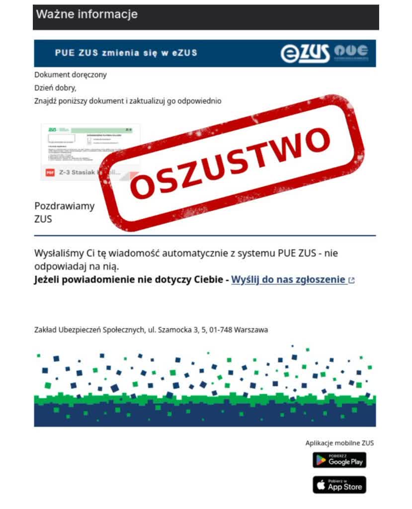 Nie kliknął w link z SMS-a. Dzięki temu uniknął utraty danych