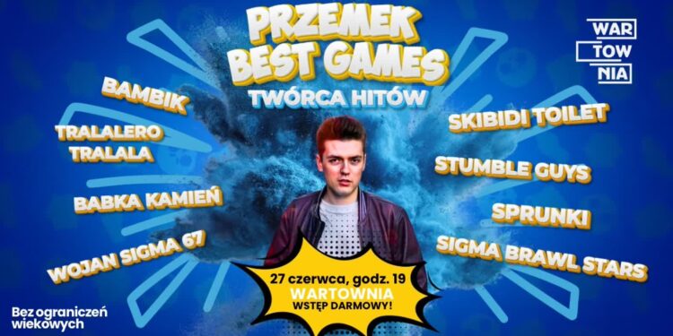 Dziś Wartownia otwiera się na najmłodszych. Wystąpi Przemek The Best Games