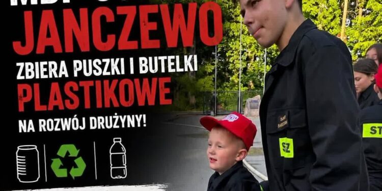 Proekologiczna zbiórka młodych strażaków z Janczewa