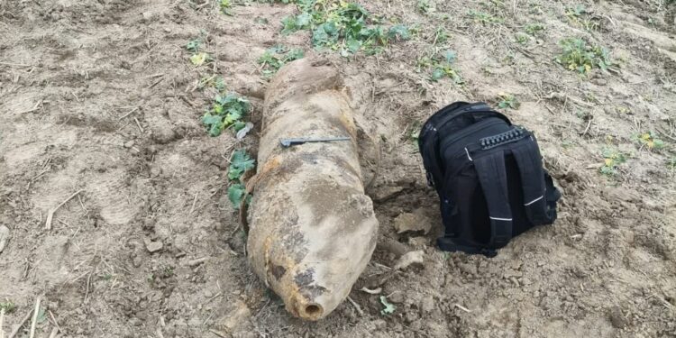 Ponad stukilogramowa bomba na polu w gminie Strzelce Krajeńskie
